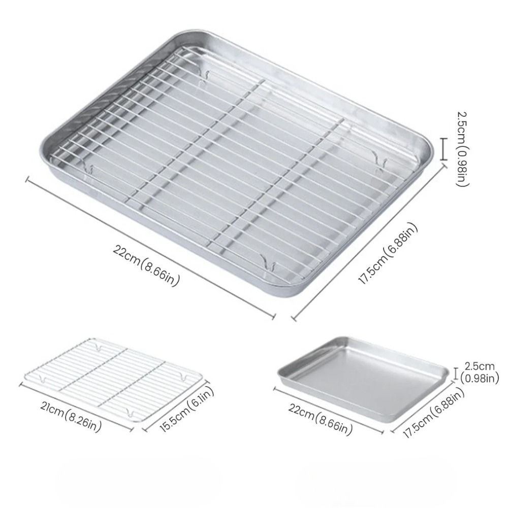 Stainless Steel Baking Sheet w - Kitchen Baking Tray Rack reseña y precio