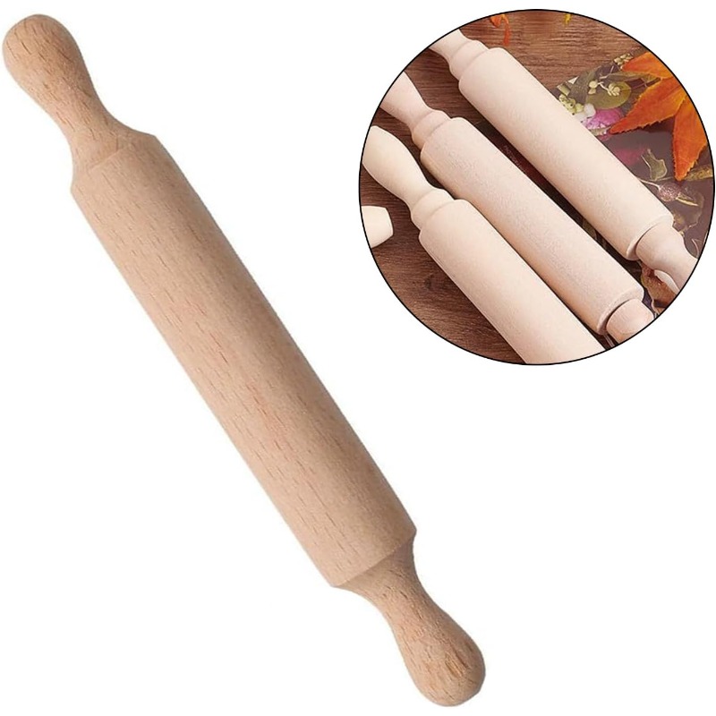 Wooden Mini Rolling Pin for Ki - Baking Kitchen For Kids reseña y precio