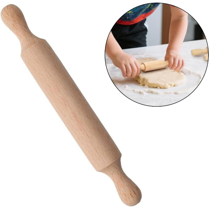 Wooden Mini Rolling Pin for Ki - Baking Kitchen For Kids reseña y precio