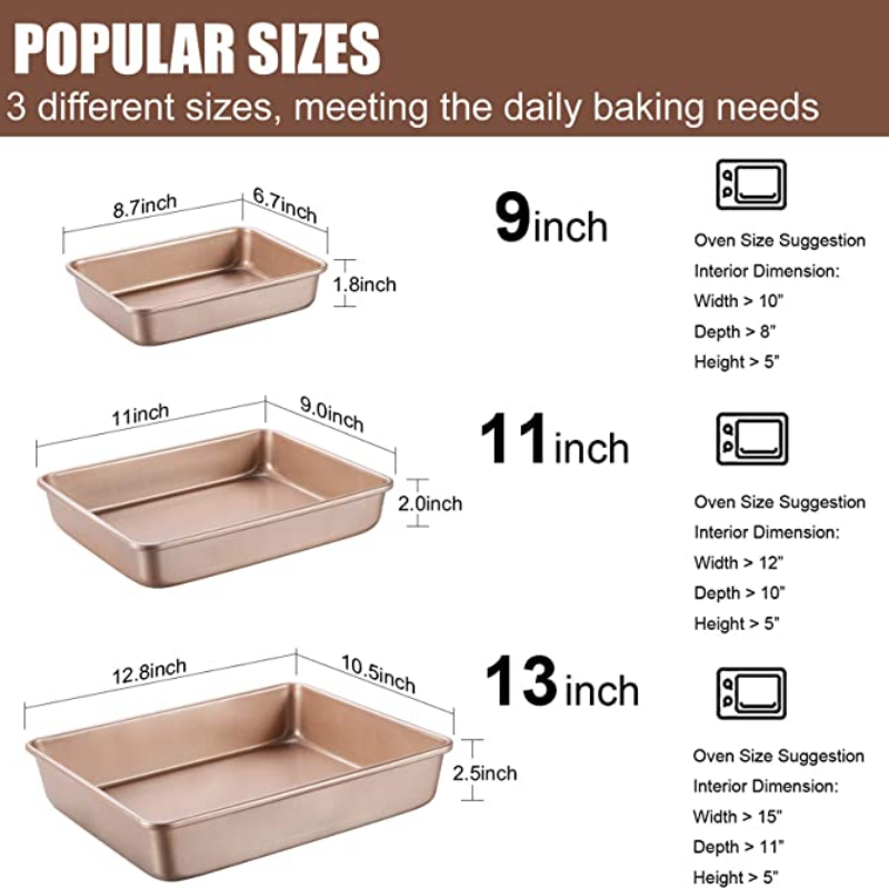 Thicken Carbon Steel Golden Ba - Springform Pan Set reseña y precio