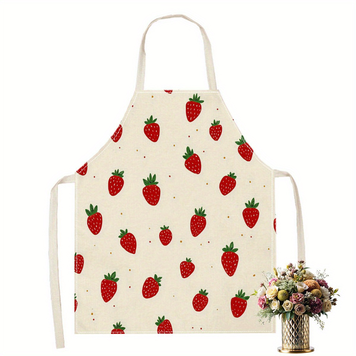 1pc Strawberry Apron Fruit Pat - Baking Kitchen For Kids reseña y precio