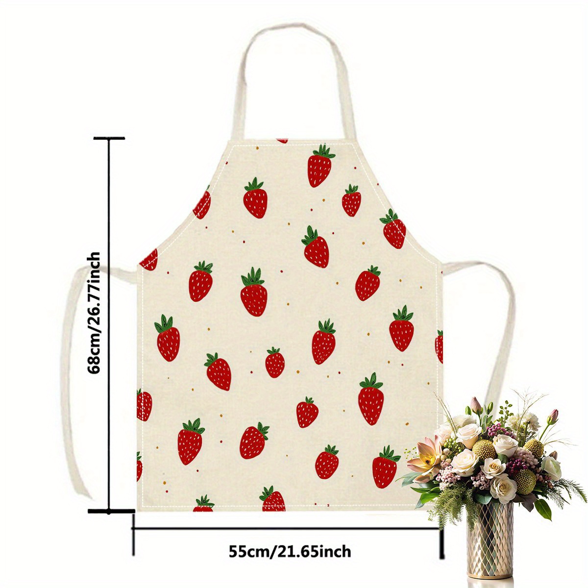 1pc Strawberry Apron Fruit Pat - Baking Kitchen For Kids reseña y precio