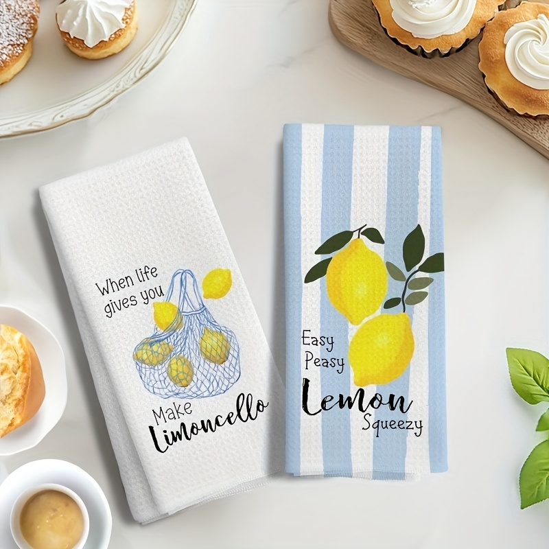 2Pcs, Lemon Mesh Kitchen Towel - Baking Kitchen Set reseña y precio