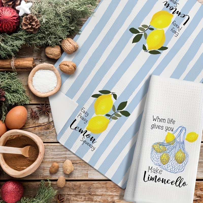 2Pcs, Lemon Mesh Kitchen Towel - Baking Kitchen Set reseña y precio
