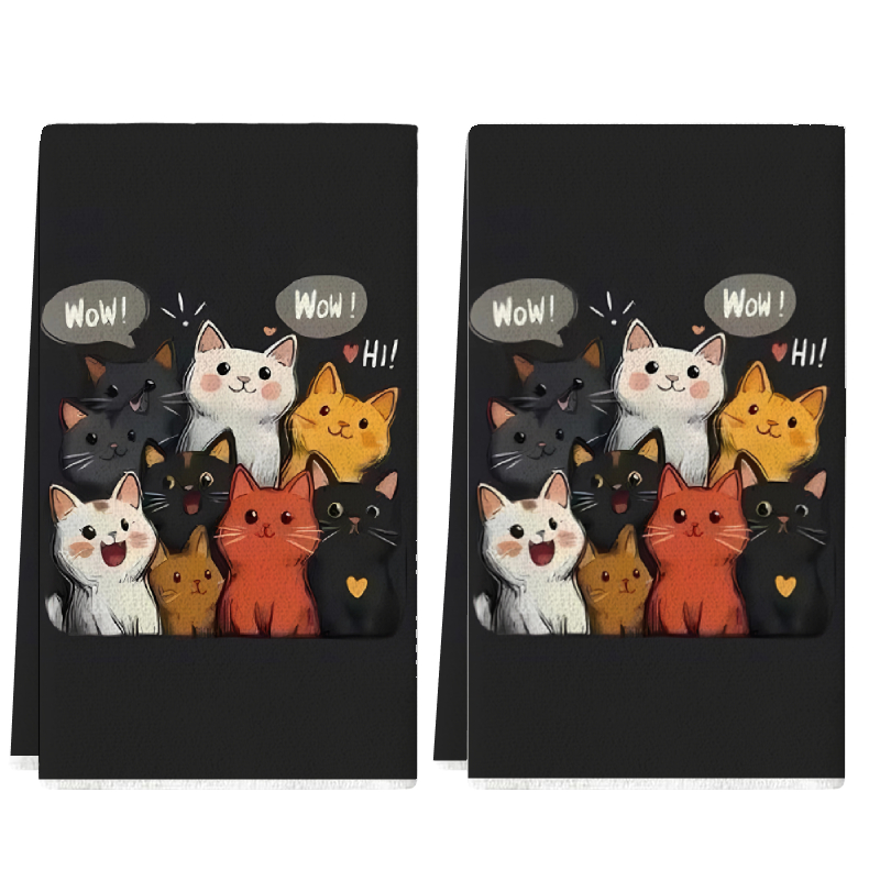 2Pcs, Black Background Cat-The - Kitchen Baking Background reseña y precio