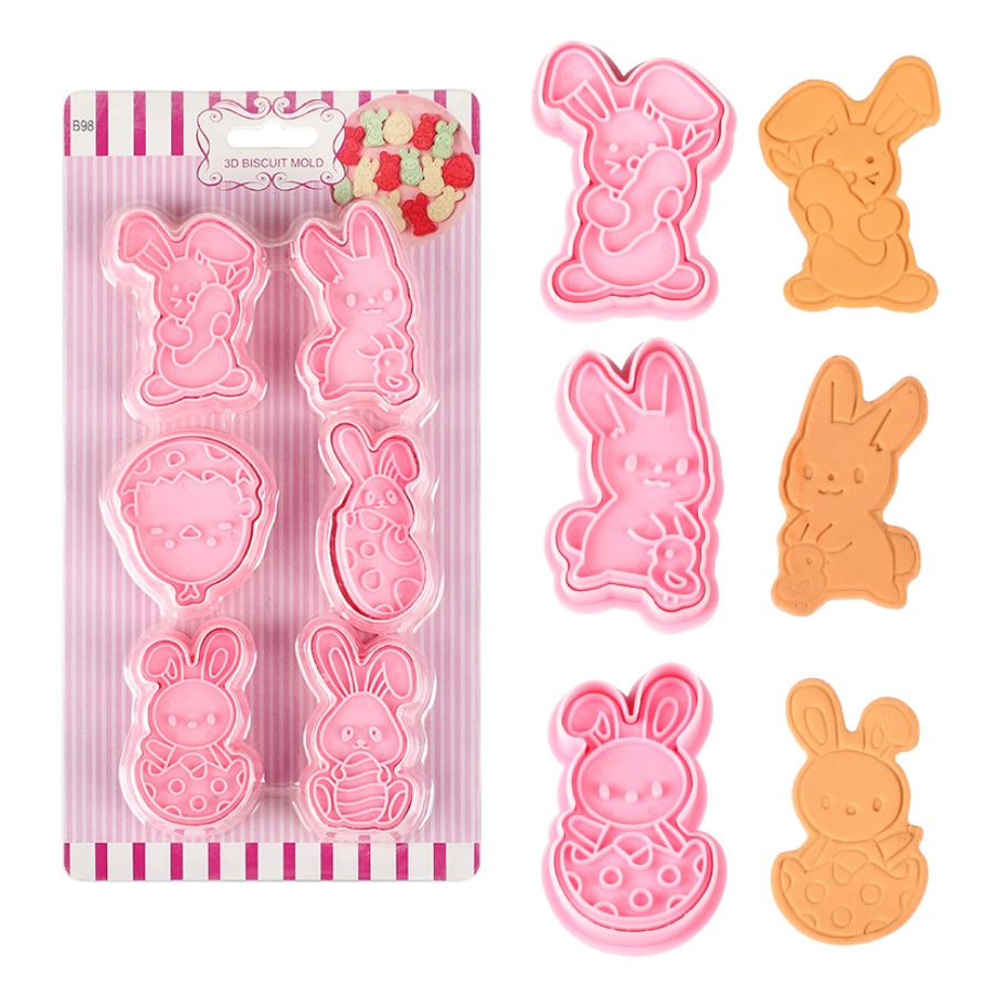 6pcs/Set Easter Bunny Cookie C - Baking Kitchen Set reseña y precio