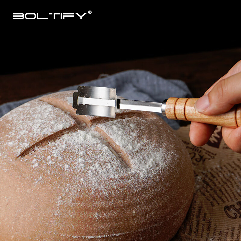 Bread Cutter Wooden Handle Bre - Dough Scraper Curved reseña y precio