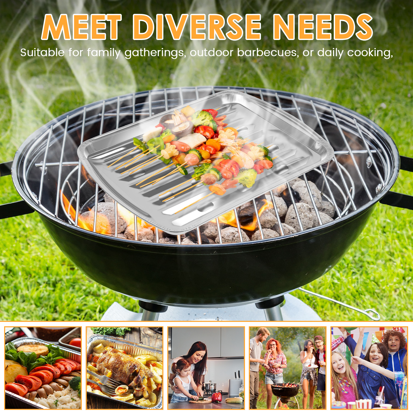 Aluminum Foil Trays Non-Stick  - Kitchen Baking Tray reseña y precio