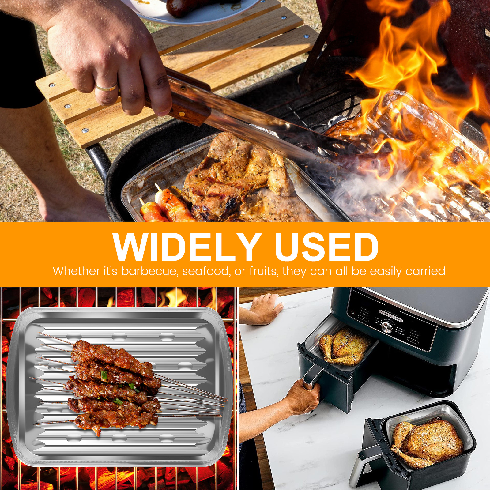 Aluminum Foil Trays Non-Stick  - Kitchen Baking Tray reseña y precio