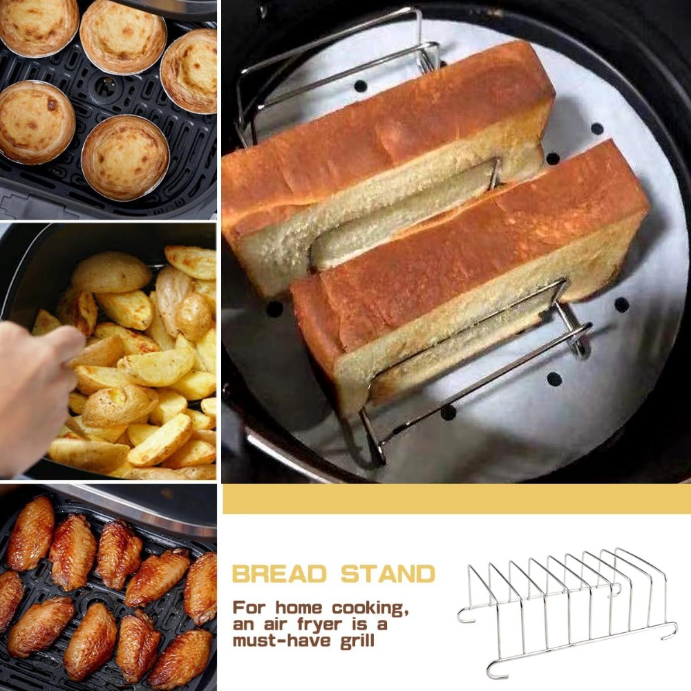1Pcs Stainless Steel Toast Bre - Kitchen Baking Tray Rack reseña y precio