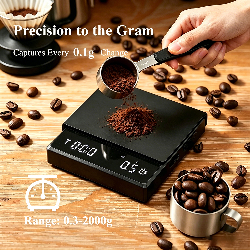 Mini Digital Coffee Scale with - Miniature Baking Kitchen reseña y precio