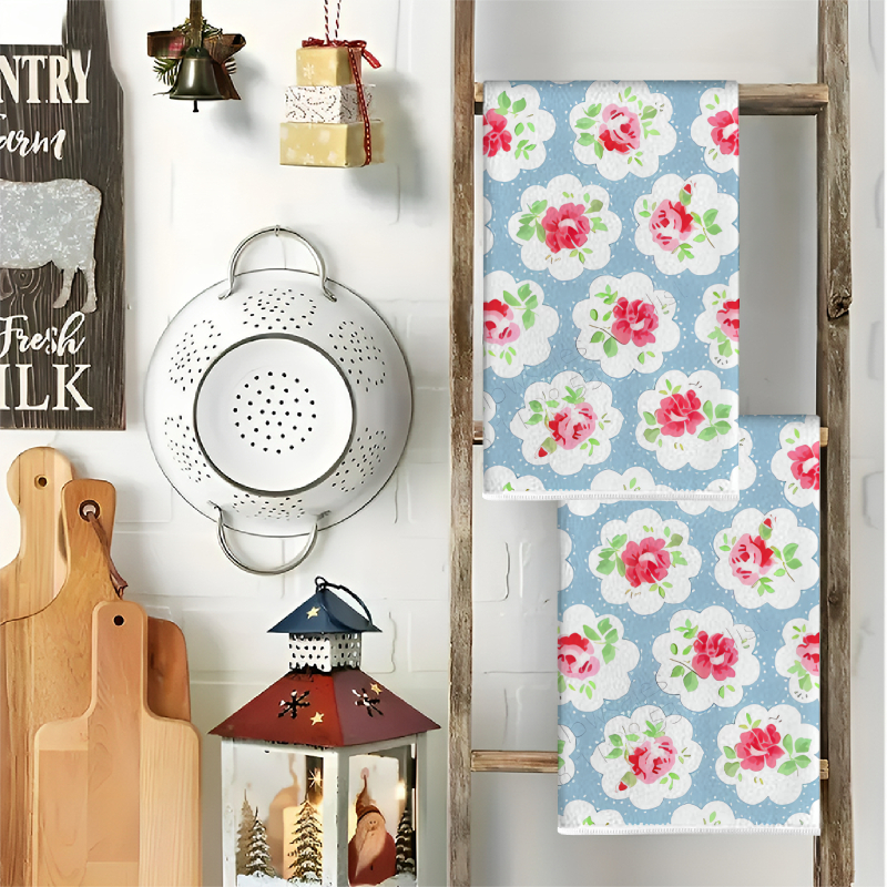 2Pcs, Blue Background with Pin - Kitchen Baking Background reseña y precio