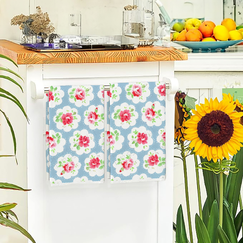 2Pcs, Blue Background with Pin - Kitchen Baking Background reseña y precio