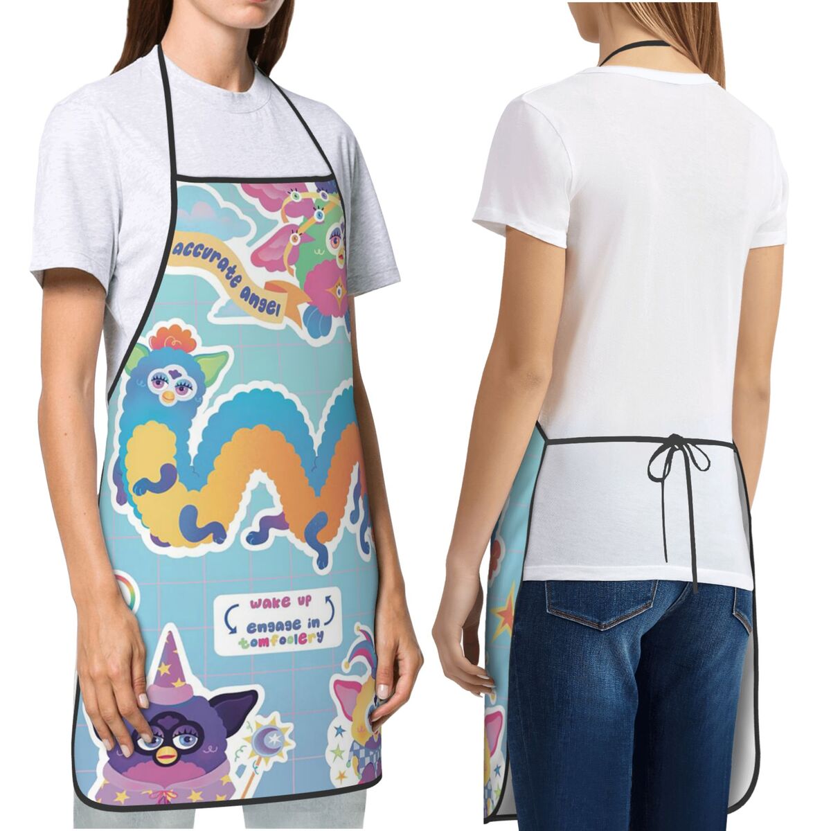 Nightmare Furby Cartoon Aprons - Kitchen Nightmares Baking reseña y precio