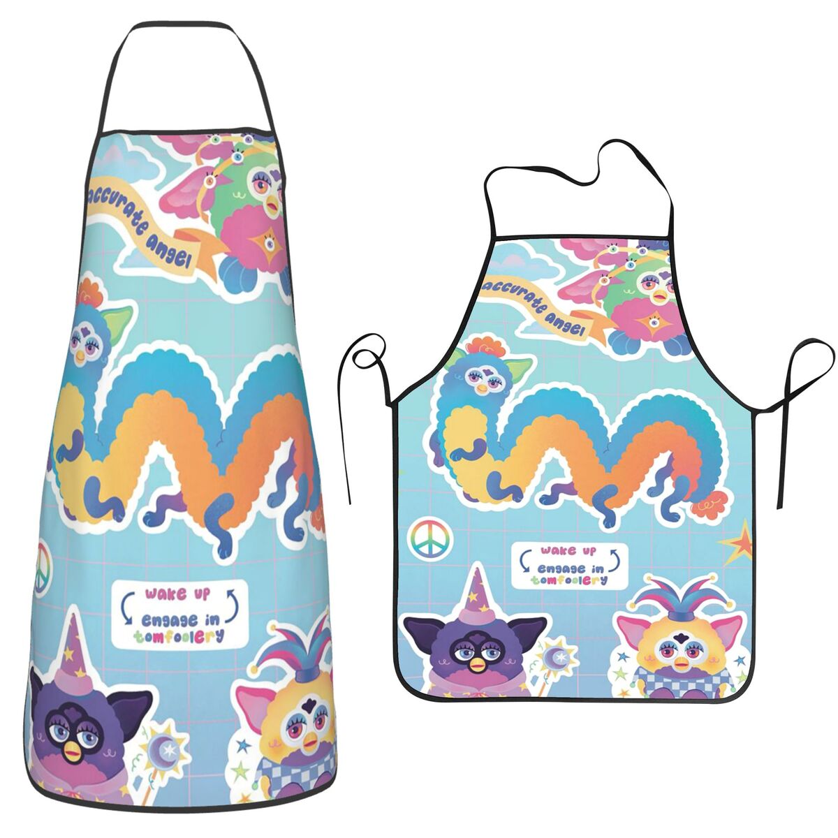 Nightmare Furby Cartoon Aprons - Kitchen Nightmares Baking reseña y precio