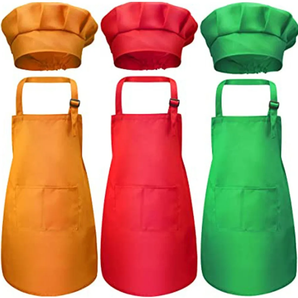Children Chef Apron Front Pock - Baking Kitchen For Kids reseña y precio