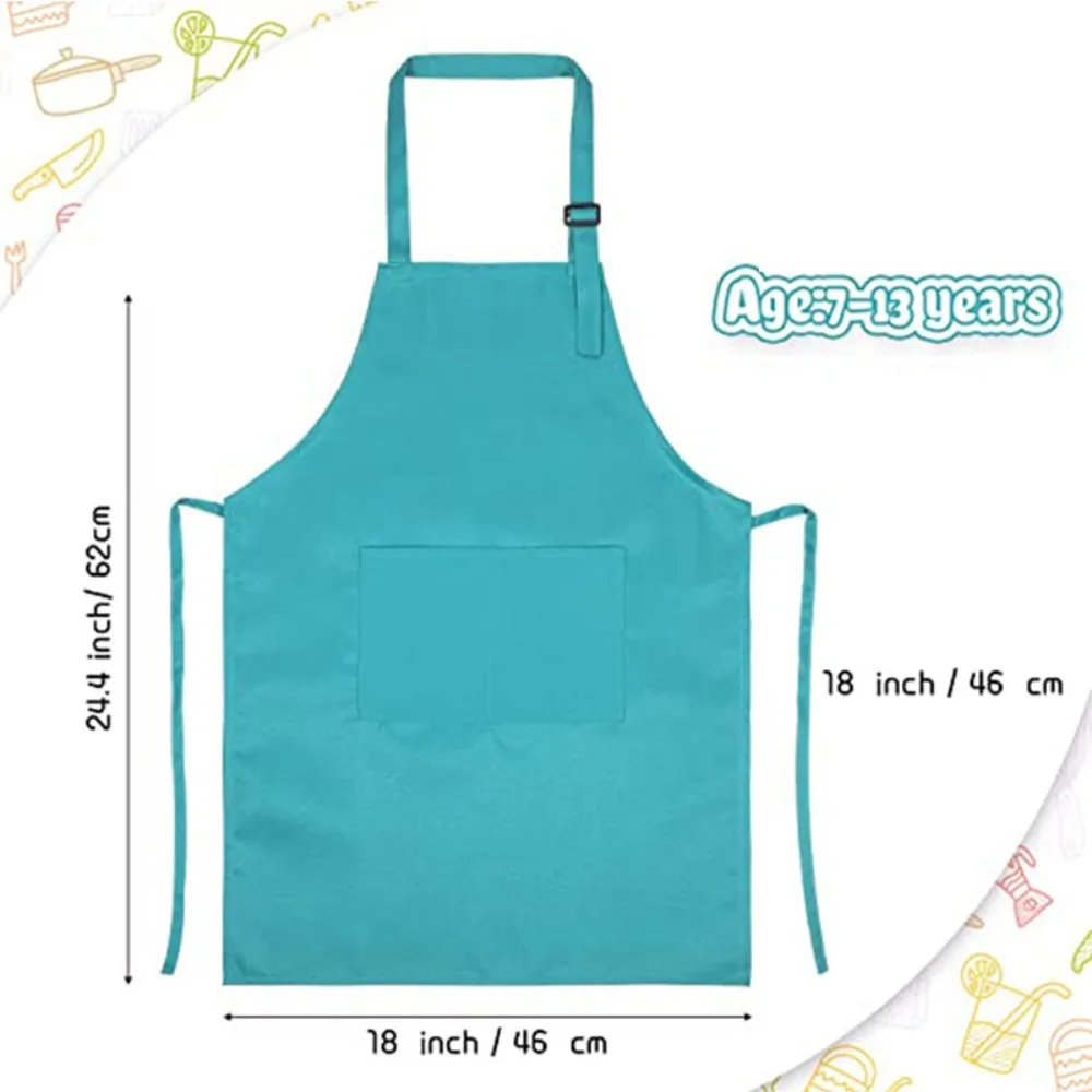 Children Chef Apron Front Pock - Baking Kitchen For Kids reseña y precio