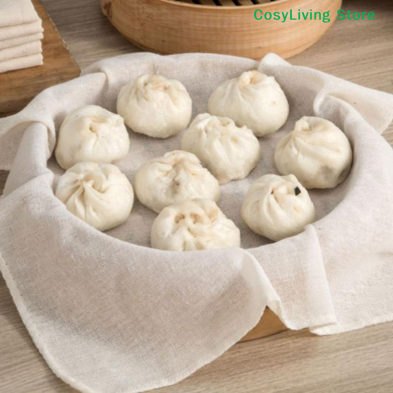 3Pcs Pure Round Cotton Steamer - Kitchen Baking Drawer reseña y precio