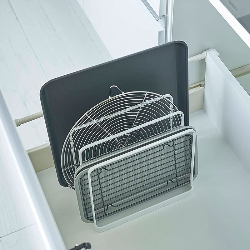 Vertical Cutting Board Rack Fo - Kitchen Baking Tray Rack reseña y precio