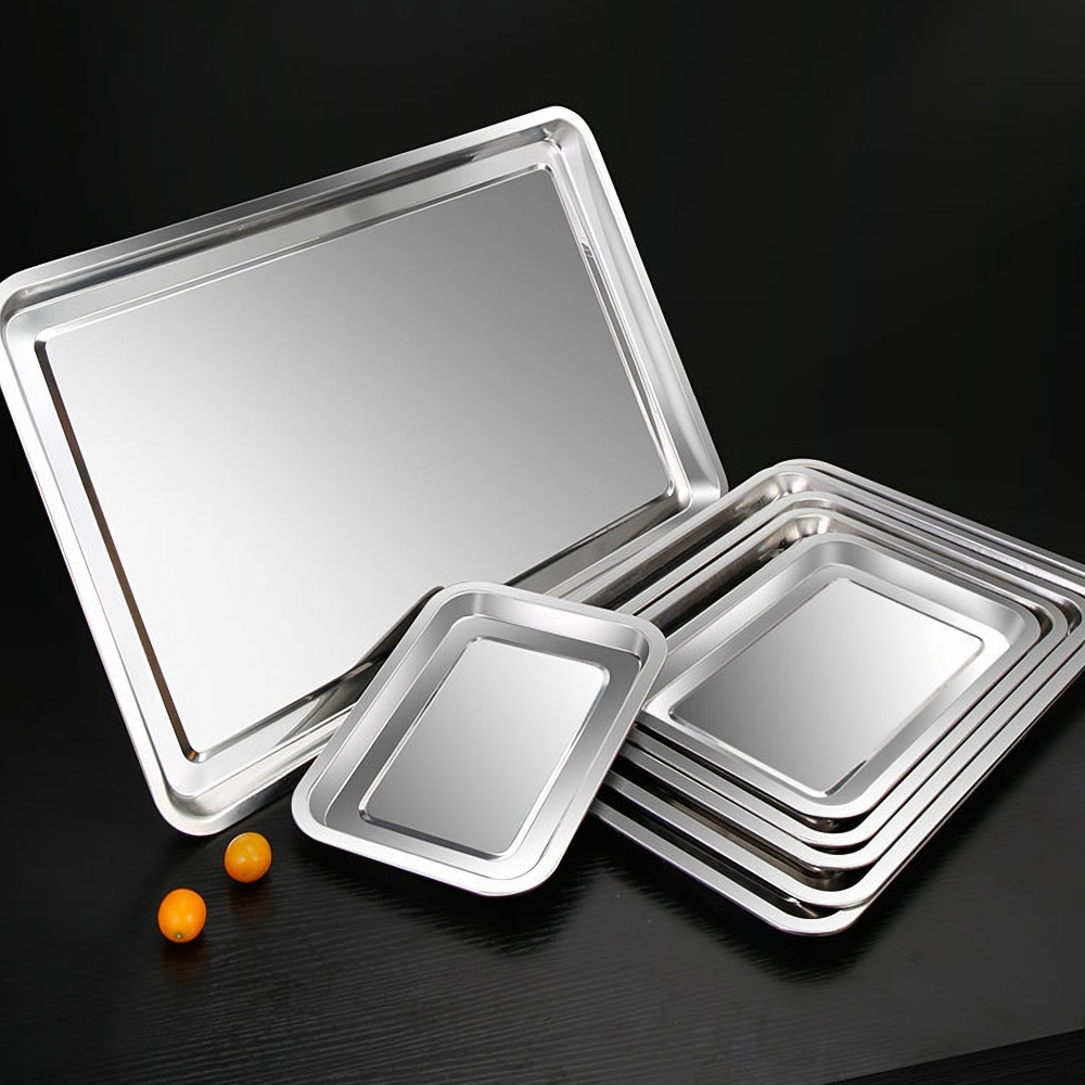 1PCS Stainless Steel Food Tray - Kitchen Baking Dishes reseña y precio