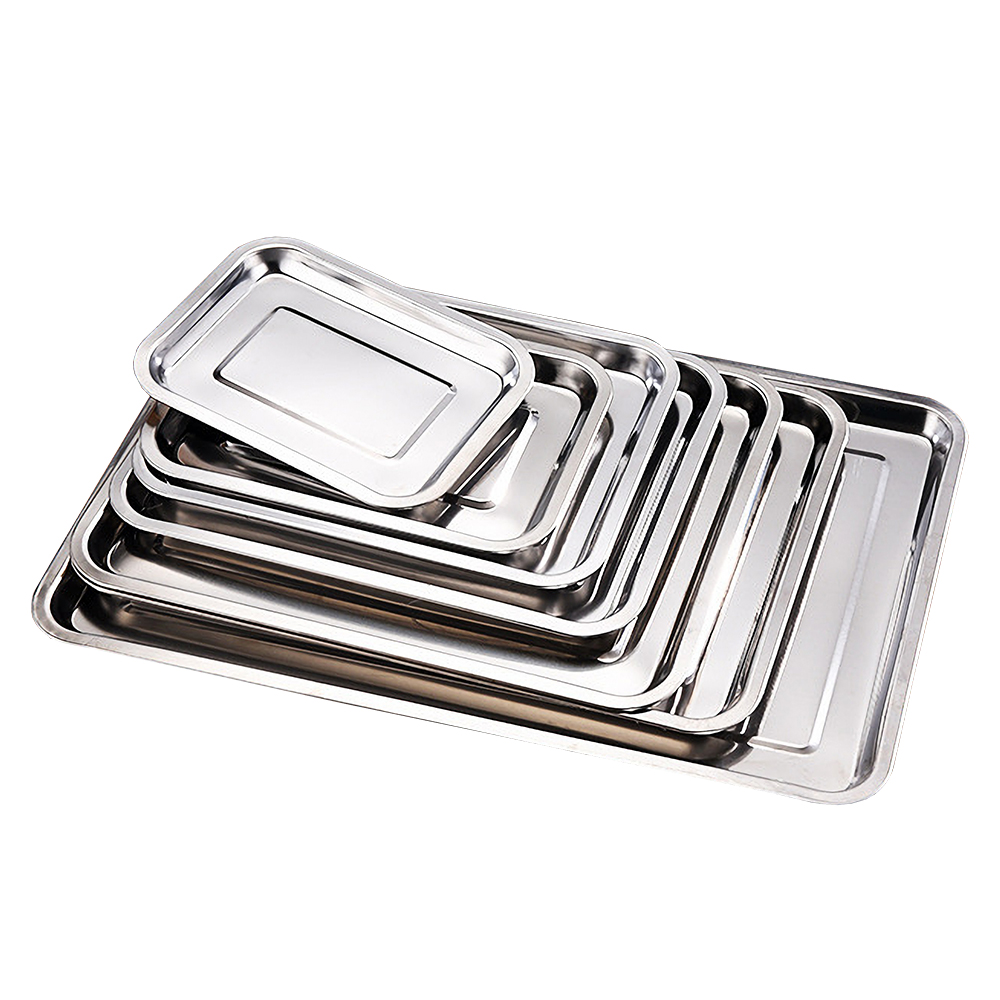 1PCS Stainless Steel Food Tray - Kitchen Baking Dishes reseña y precio