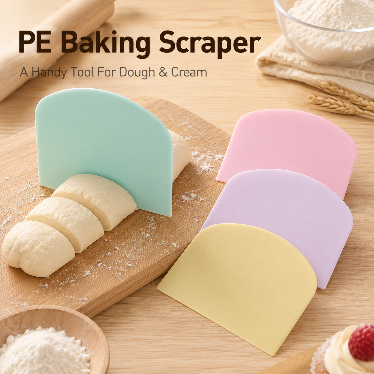 Flexible PE Dough Scraper, Bak - Dough Scraper Curved reseña y precio