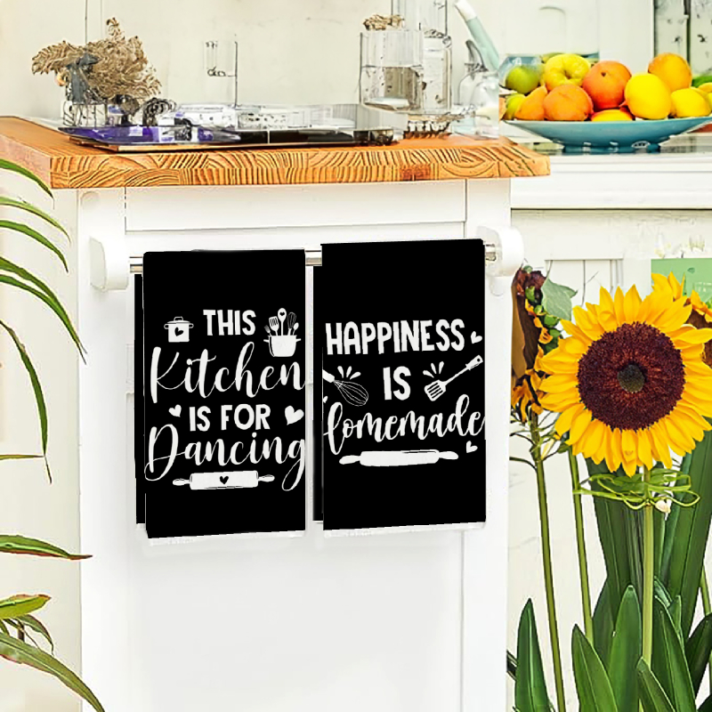2Pcs, Kitchen Towels with Fun  - Kitchen Baking Background reseña y precio