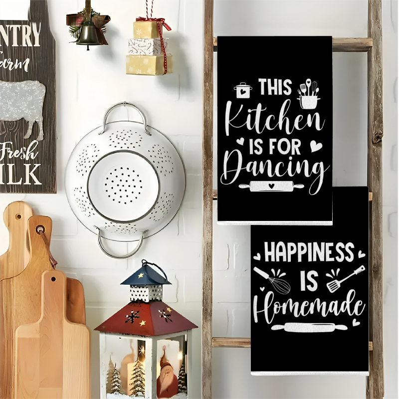 2Pcs, Kitchen Towels with Fun  - Kitchen Baking Background reseña y precio