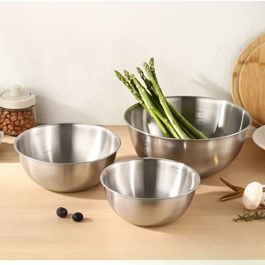 3pcs Stainless Steel Salad Bow - Kitchen Baking Cooking reseña y precio
