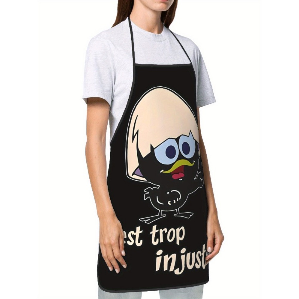 Cartoon Chicken Print Apron Bl - Kitchen Baking Background reseña y precio
