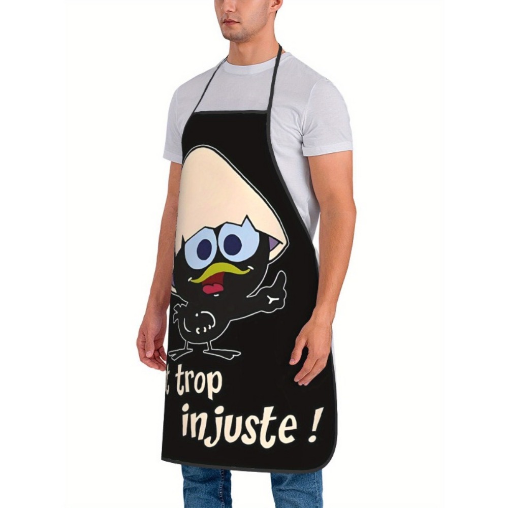 Cartoon Chicken Print Apron Bl - Kitchen Baking Background reseña y precio