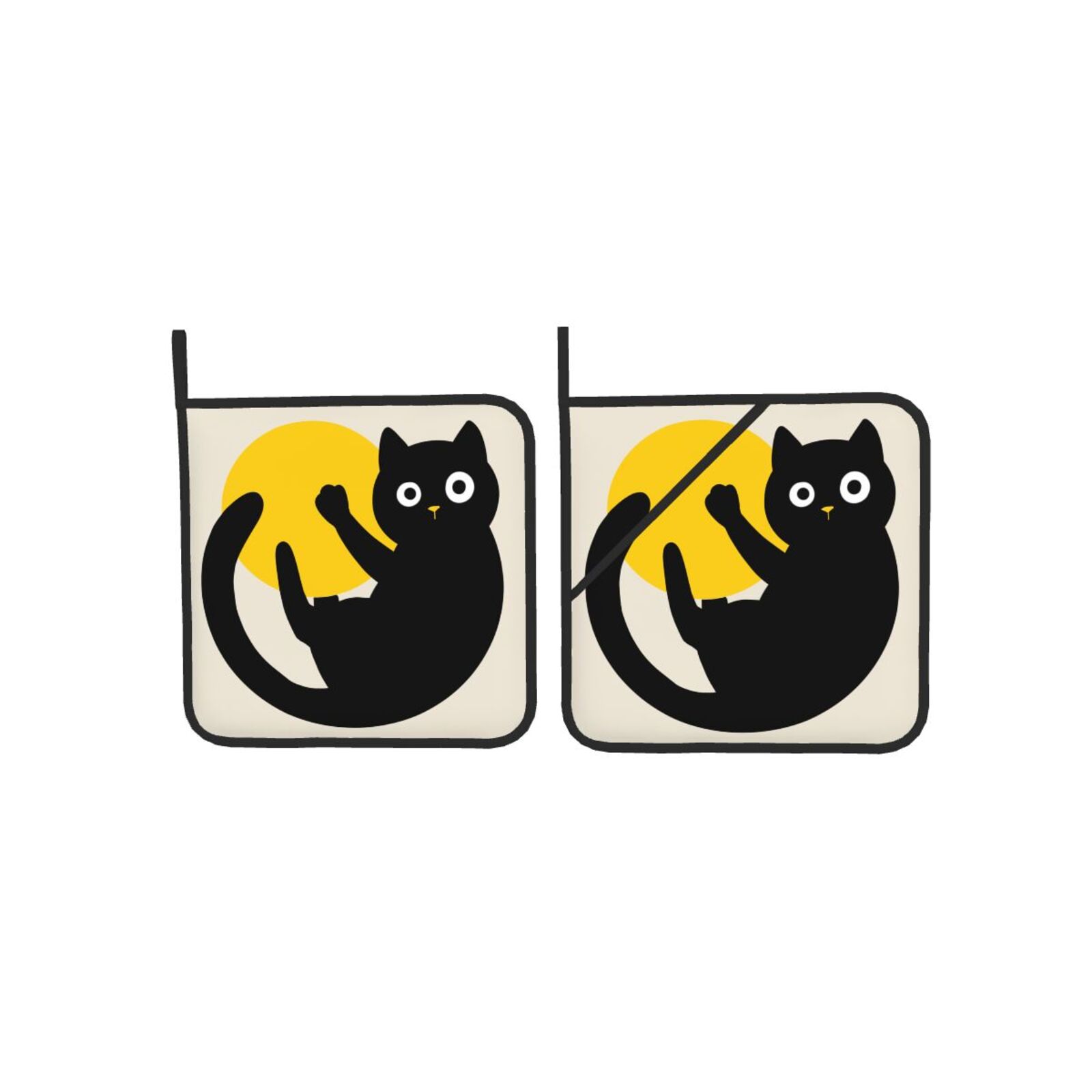 Cute Black Cat Pot Holders Set - Kitchen Baking Dishes reseña y precio