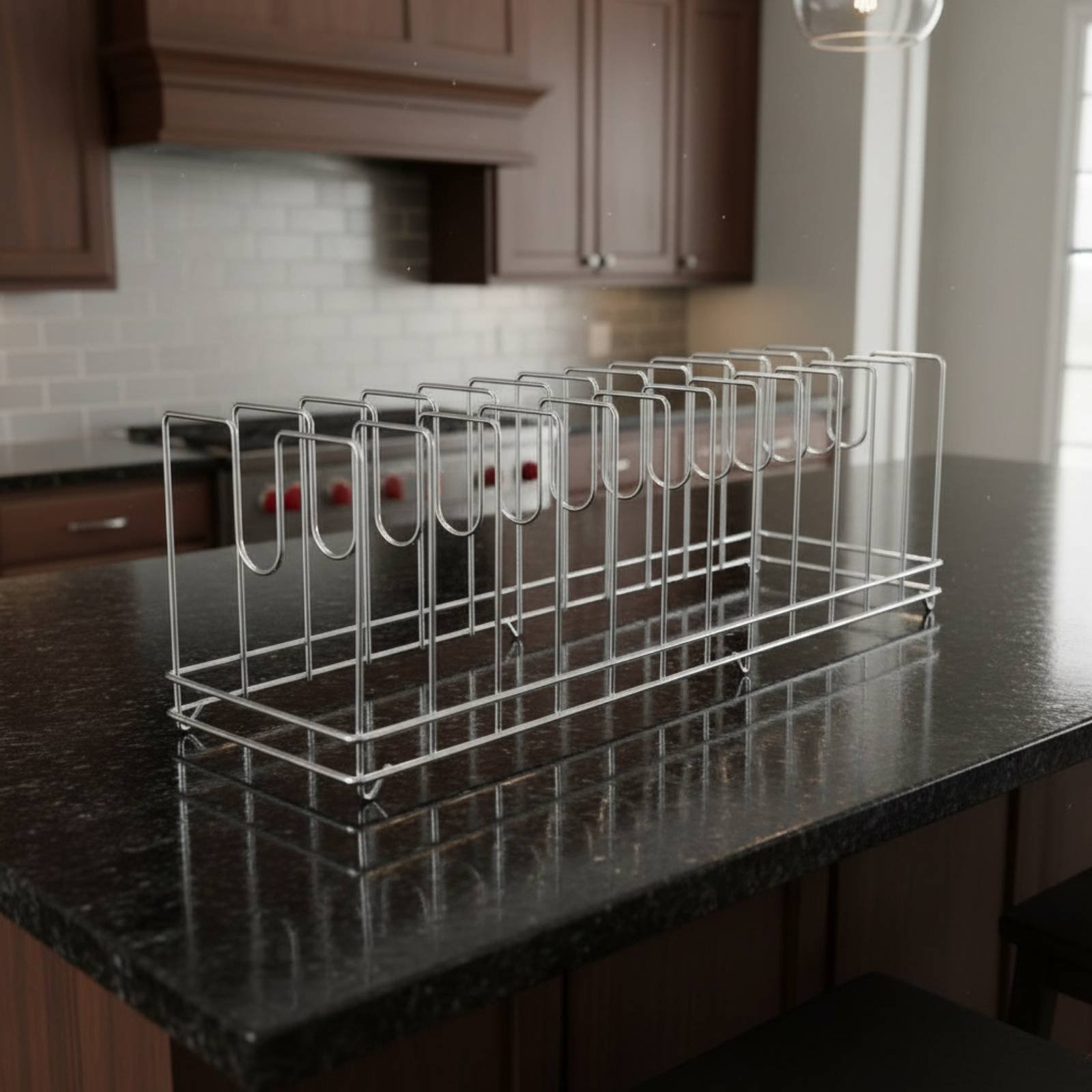 Pizza Pan Rack Space Saving Ba - Kitchen Baking Tray Rack reseña y precio