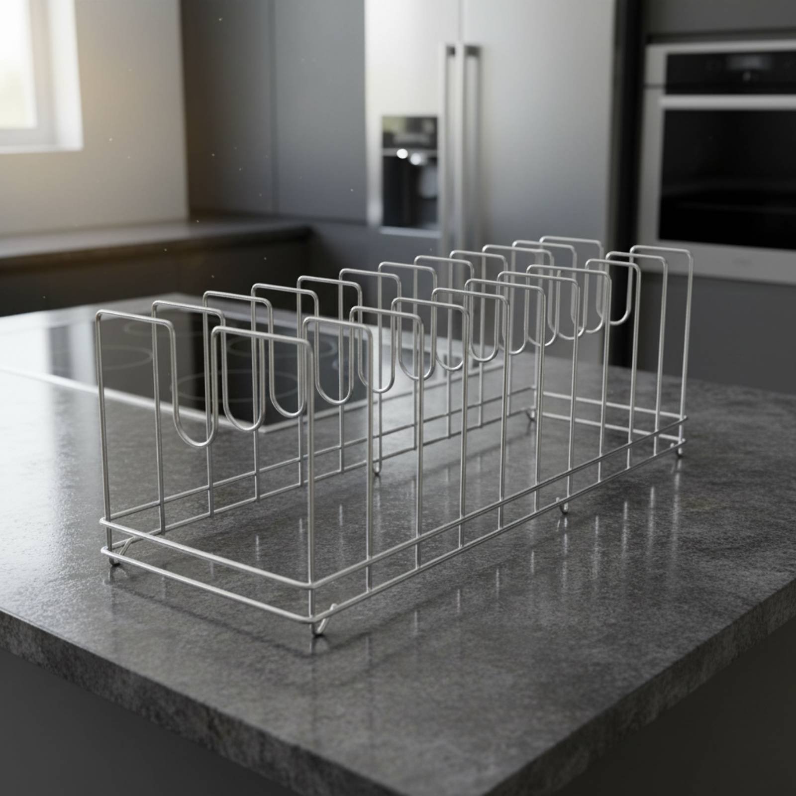 Pizza Pan Rack Space Saving Ba - Kitchen Baking Tray Rack reseña y precio