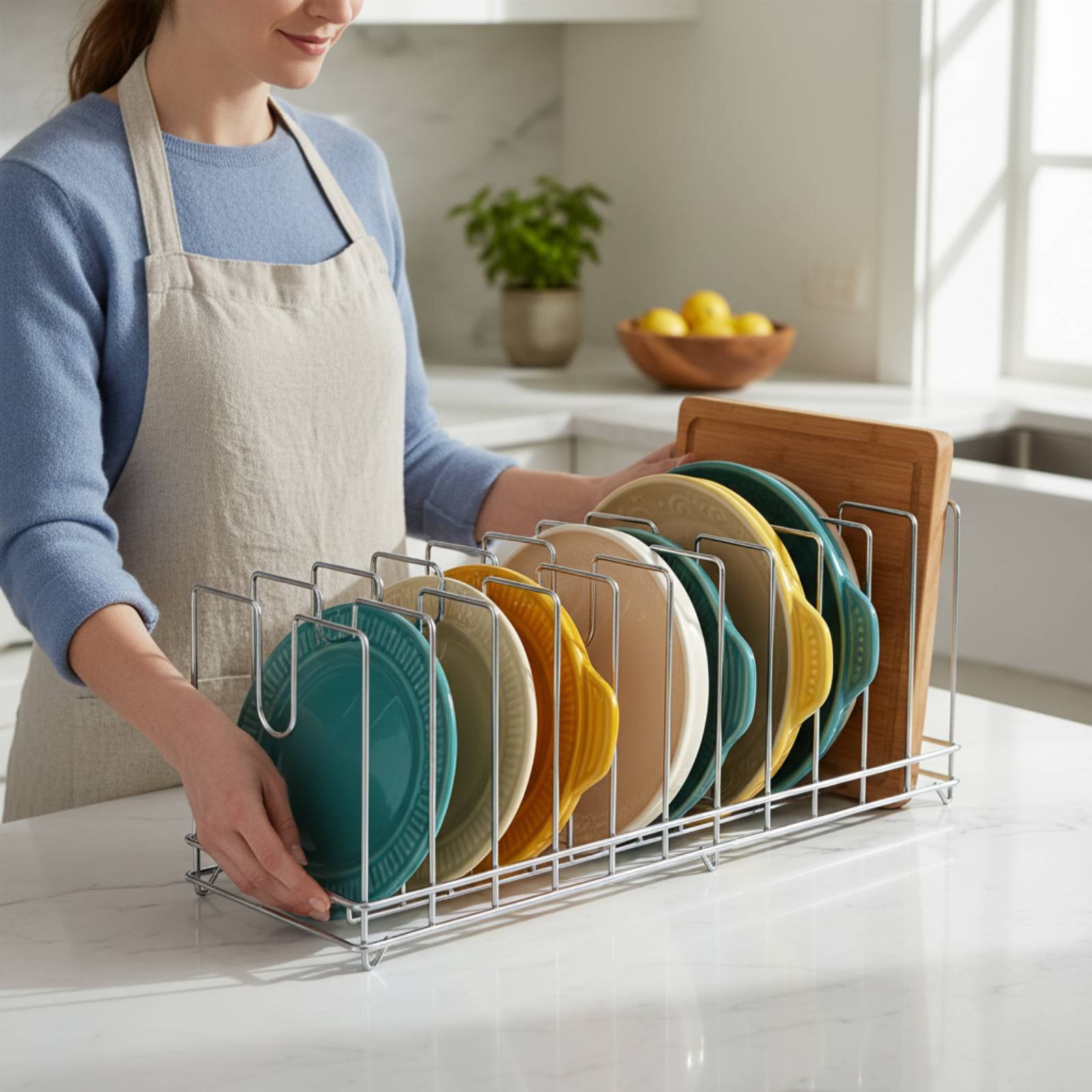 Pizza Pan Rack Space Saving Ba - Kitchen Baking Tray Rack reseña y precio