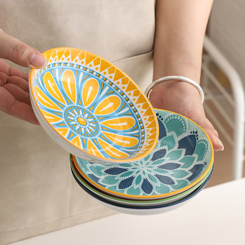 4pc Bohemian Ceramic Plate - S - Kitchen Baking Dishes reseña y precio