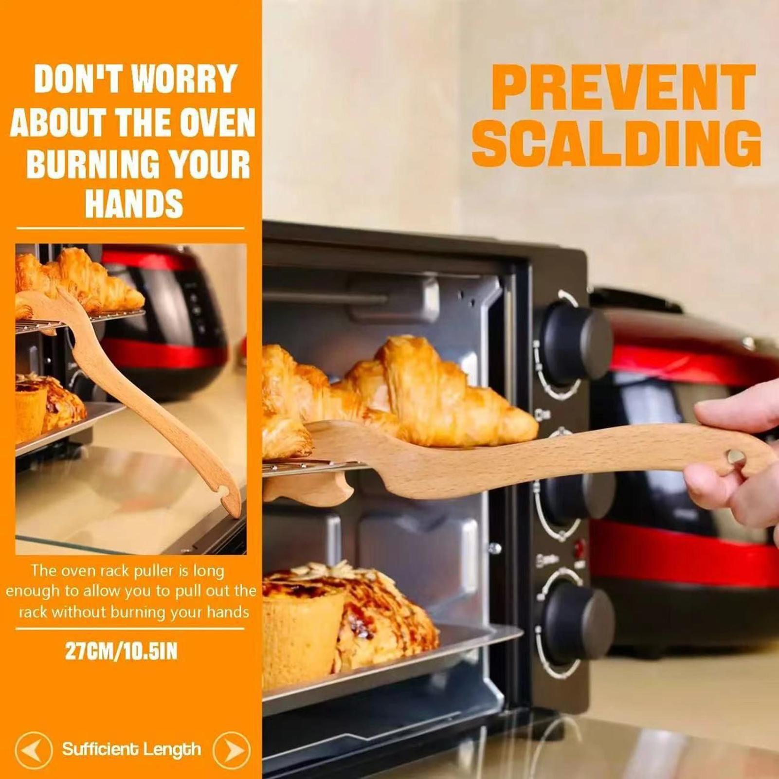 Oven Rack Puller Tool Wooden L - Cool Kitchen Baking Gadgets reseña y precio