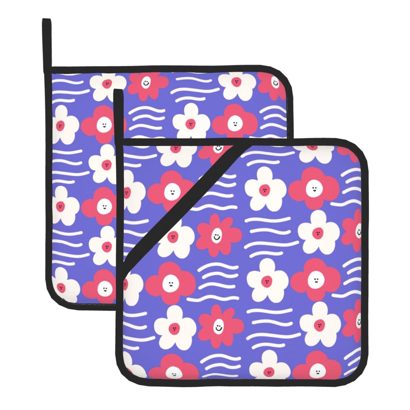 Floral Flowers Pot Holders Set - Kitchen Baking Dishes reseña y precio