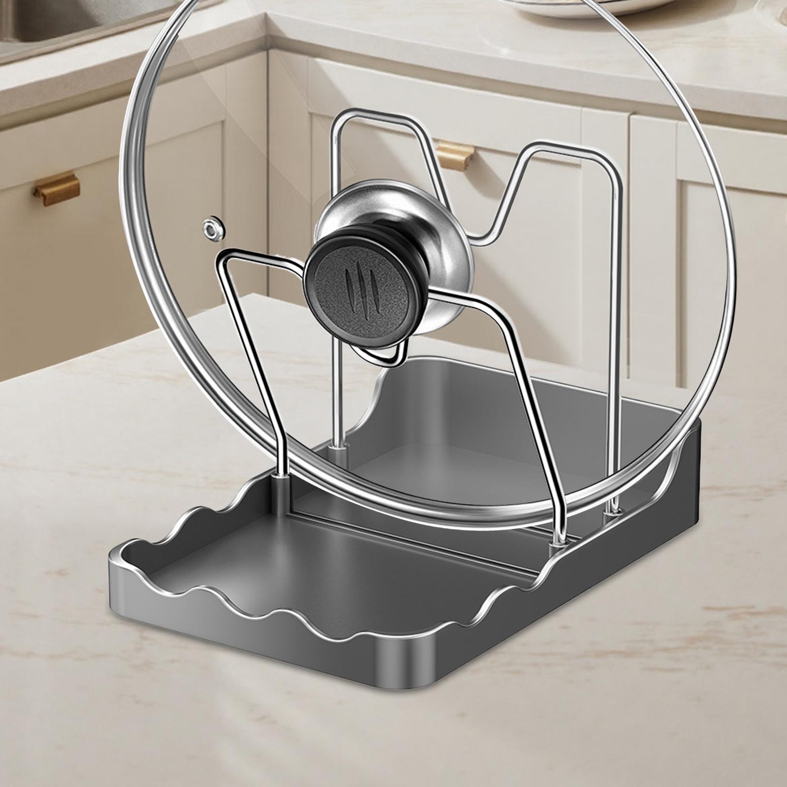 Pot Lid Organizer Vertical Spo - Kitchen Baking Tray Rack reseña y precio