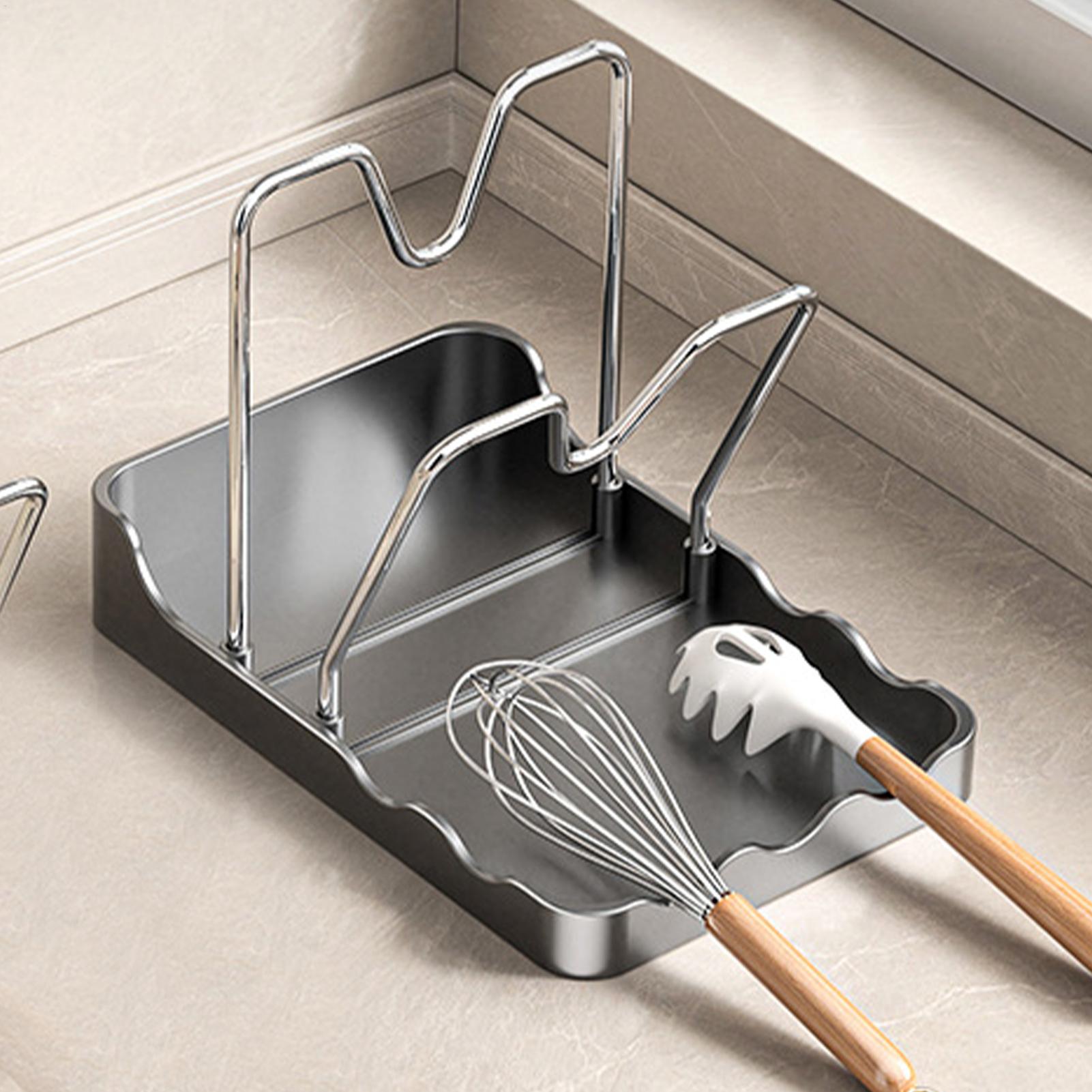 Pot Lid Organizer Vertical Spo - Kitchen Baking Tray Rack reseña y precio
