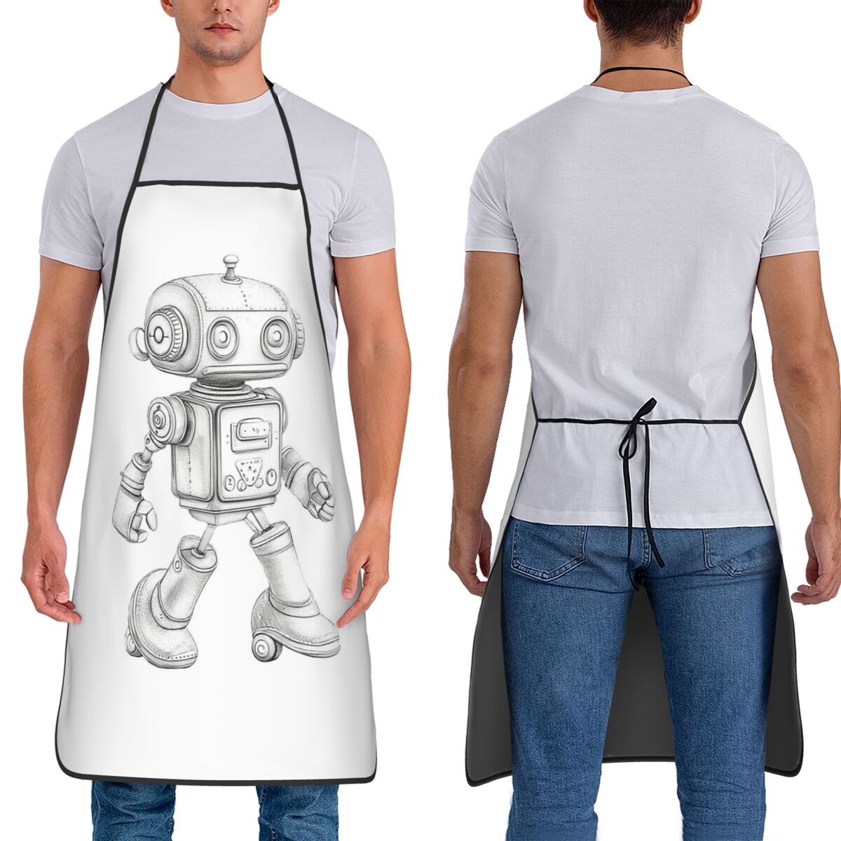 Retro Sketch Robot With Mechan - Kitchen Robot Baking reseña y precio