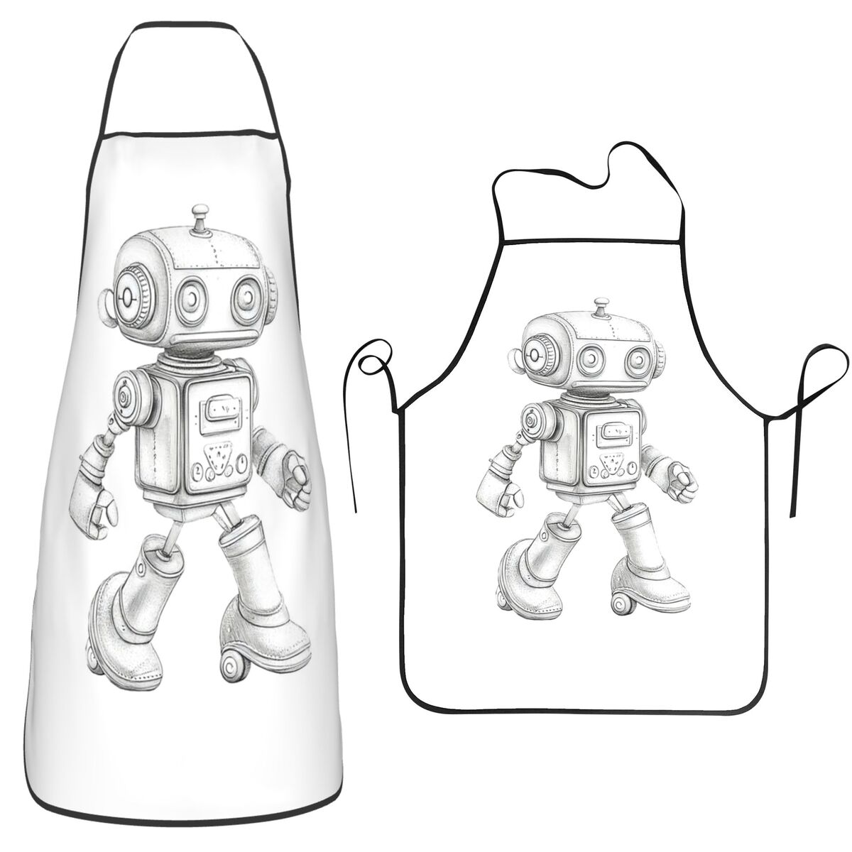Retro Sketch Robot With Mechan - Kitchen Robot Baking reseña y precio