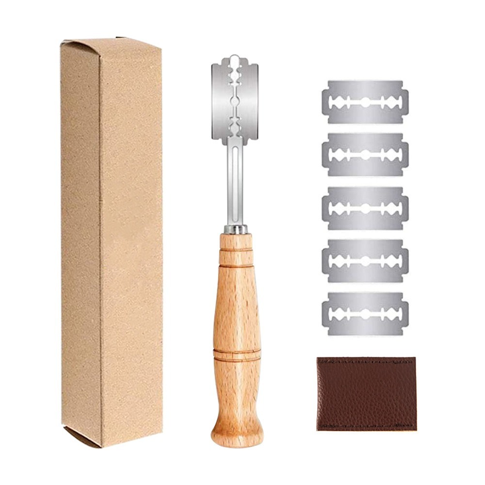 Plastic/Wooden Bread Lame Tool - Dough Scraper Curved reseña y precio
