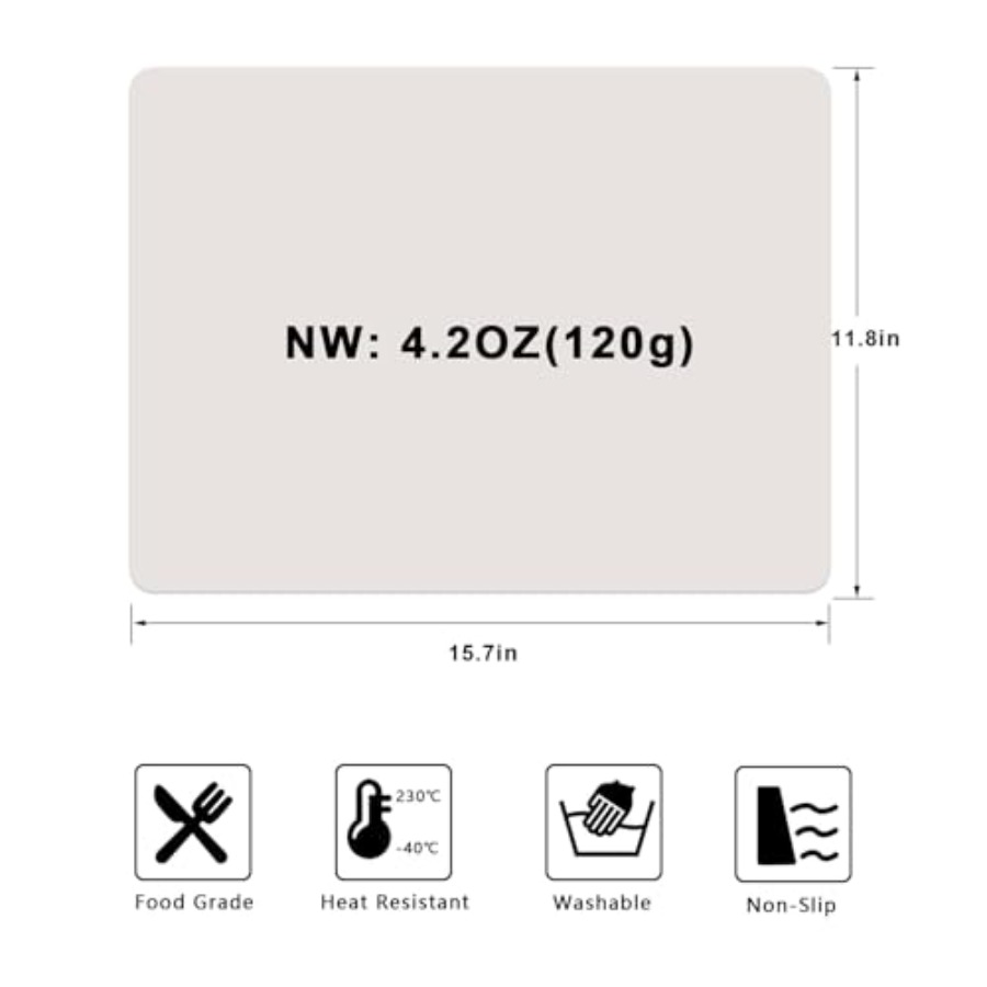 Silicone Placemats, Food-Grade - Kitchen Baking Mat reseña y precio
