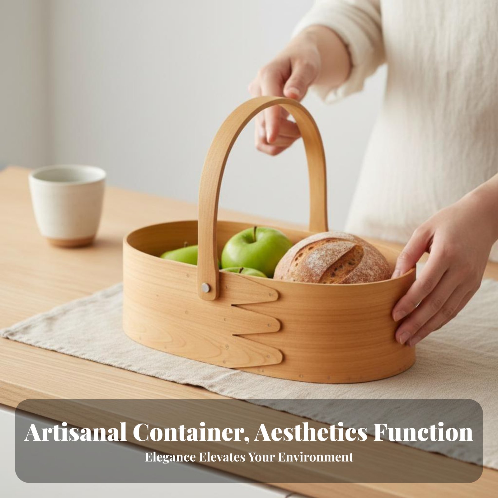 Handled Wood Chip Container Ja - Baking Kitchen Set reseña y precio